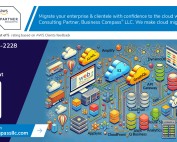 AWS Amplify banner by Business Compass LLC with customer rating and social media highlights