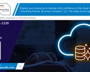 AWS cloud scaling database workloads with performance rating infographic