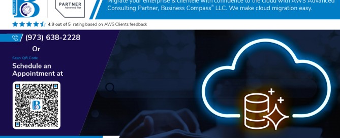 AWS cloud scaling database workloads with performance rating infographic